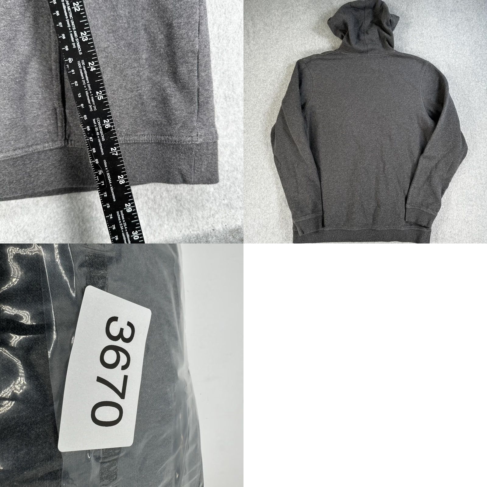 Asics ASICS Hoodie Mens L Gray Pullover Snap Neck Fleece Pocket Hoodie Sweatshirt Size US L / EU 52-54 / 3 - 8 Thumbnail