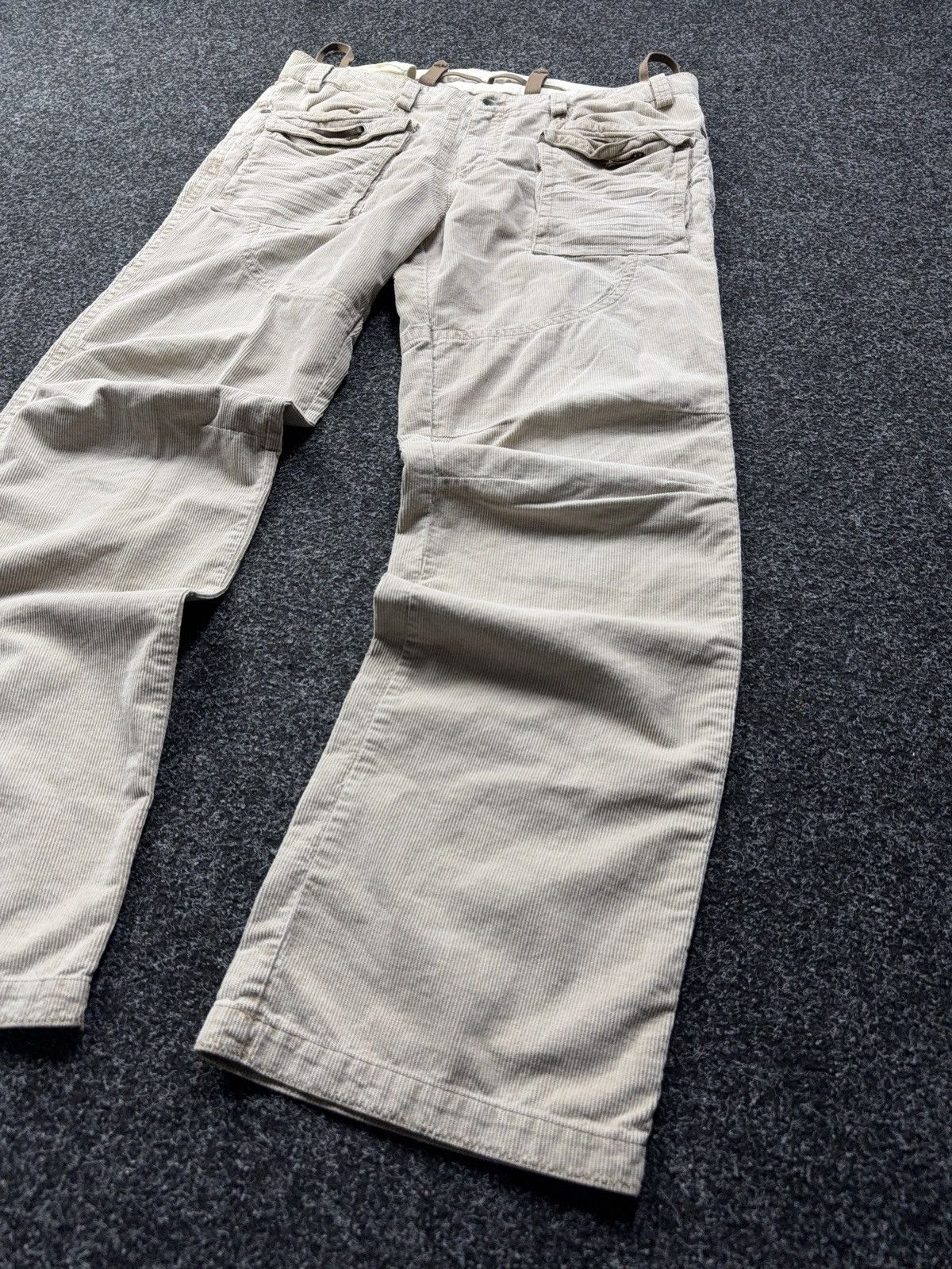 Japanese Brand Wisdom WSF Corduroy Utility Cargo Pants Military Techwear Size US 38 / EU 54 - 3 Thumbnail