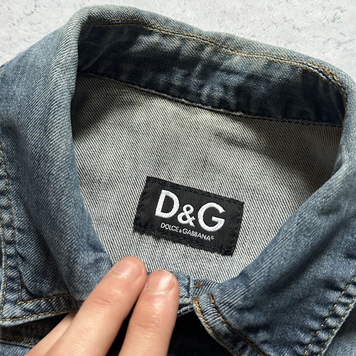 Dolce & Gabbana Vintage Y2K Dolce Gabbana Cropped Denim Jacket Womens XS Size XS / US 0-2 / IT 36-38 - 13 Thumbnail