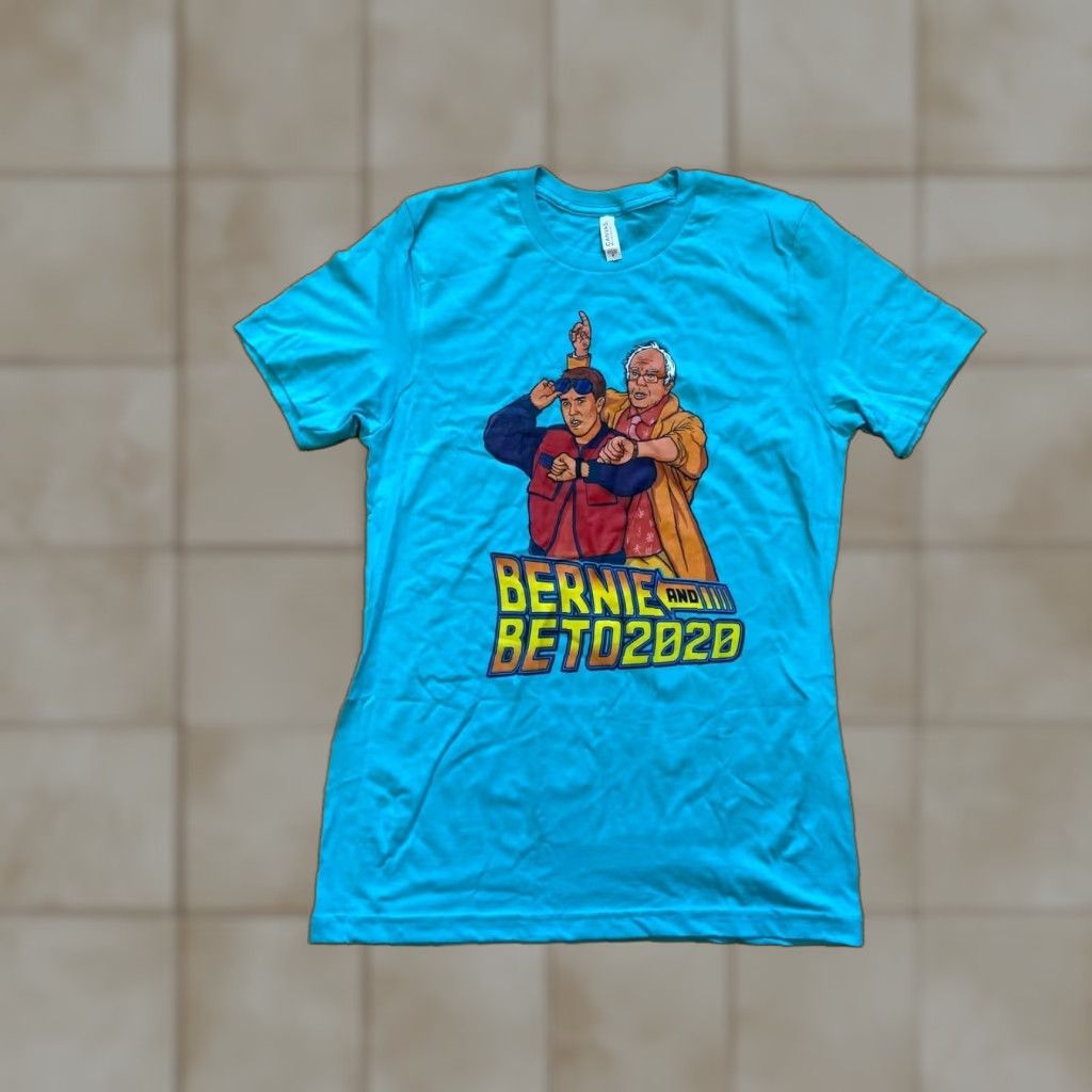 Sanders Back to the Future RARE Bernie Sanders 2020 Beto Orourke Mens Sz M T-Shirt Shirt Tee Size US M / EU 48-50 / 2 - 1 Thumbnail