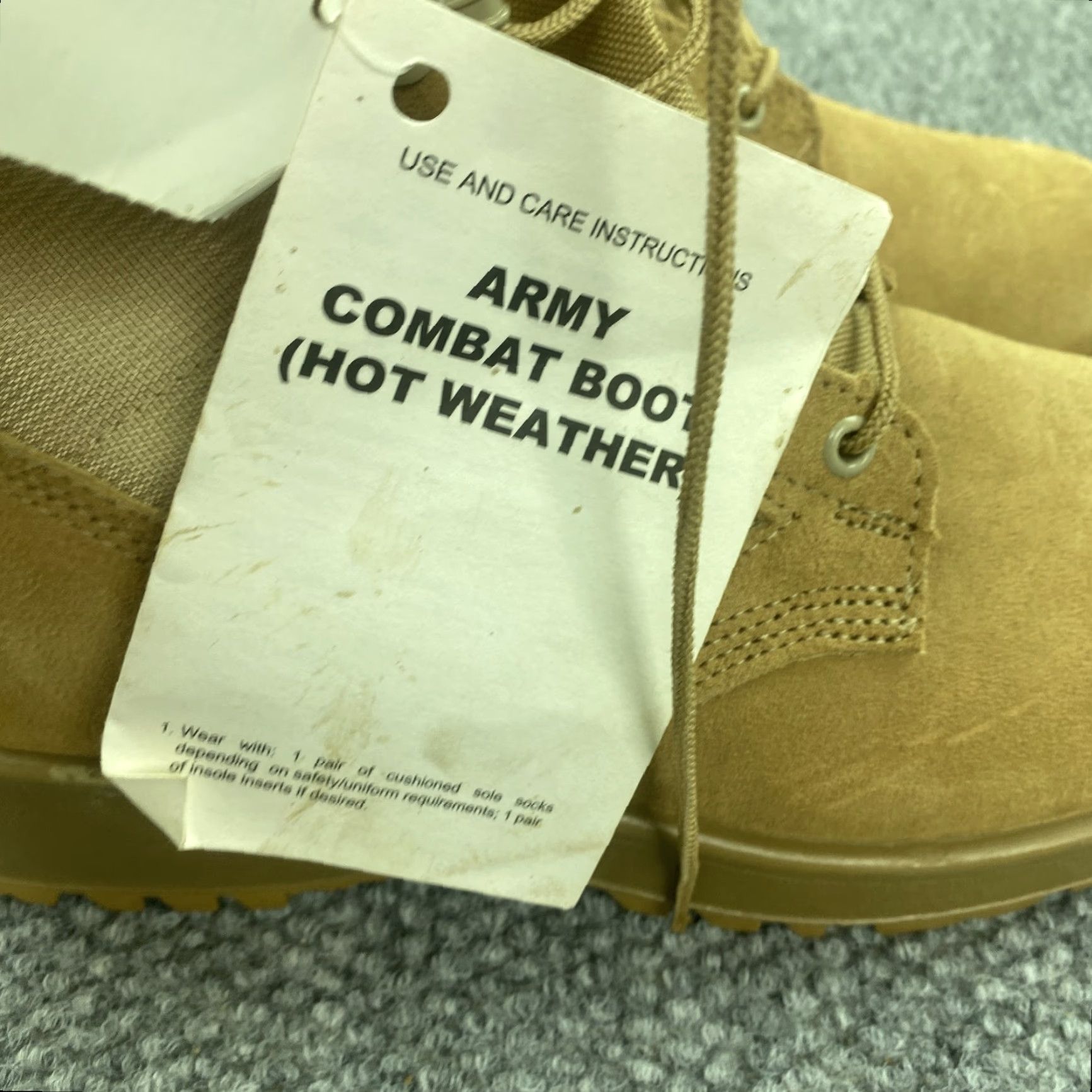 Vintage VINTAGE Not Applicable Rocky Boots Combat Boots Mens 10R Tan Military Army Hot Weather Tactical Leather & Suede US Size US 10 / EU 43 - 3 Thumbnail