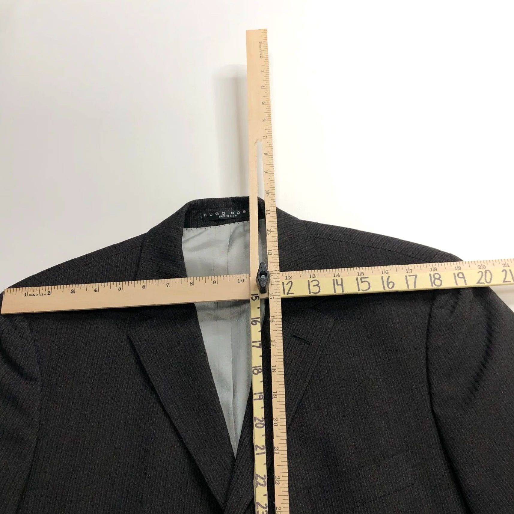 Hugo Boss Hugo Boss Men's 100% Wool Three-Button Sport Coat Jacket Brown Blue MINT Size US XS / EU 42 / 0 - 7 Thumbnail