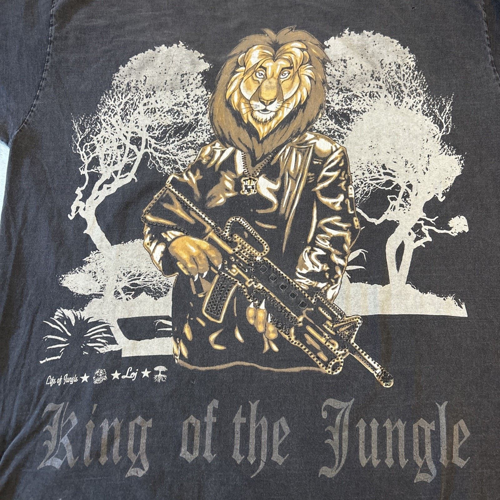 Griffin Vintage King Of The Jungle Scarface Shirt Mens 3XL Lion Y2K Size US XXL / EU 58 / 5 - 6 Thumbnail