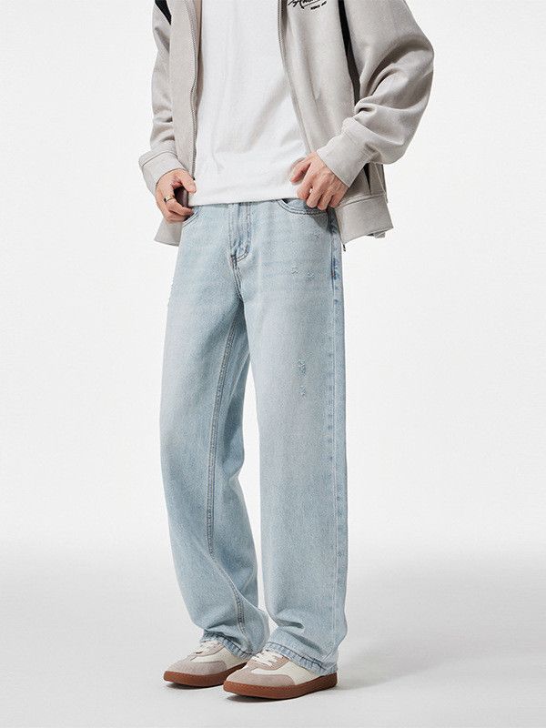 Japanese Brand American washed high-street loose straight flared jeans Size US 32 / EU 48 - 3 Thumbnail