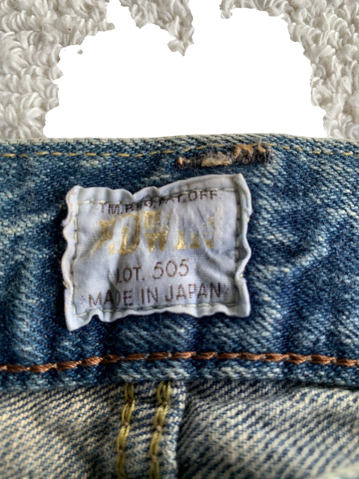 Edwin 505ZX Redline Selvedge distressed denim