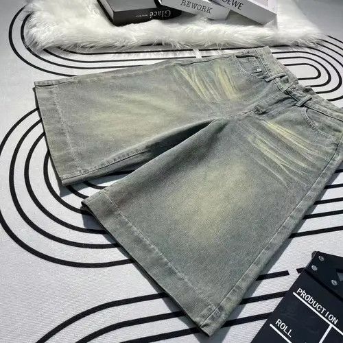 Other Blue washed distressed vintage straight denim shorts Size US 32 / EU 48 - 3 Thumbnail