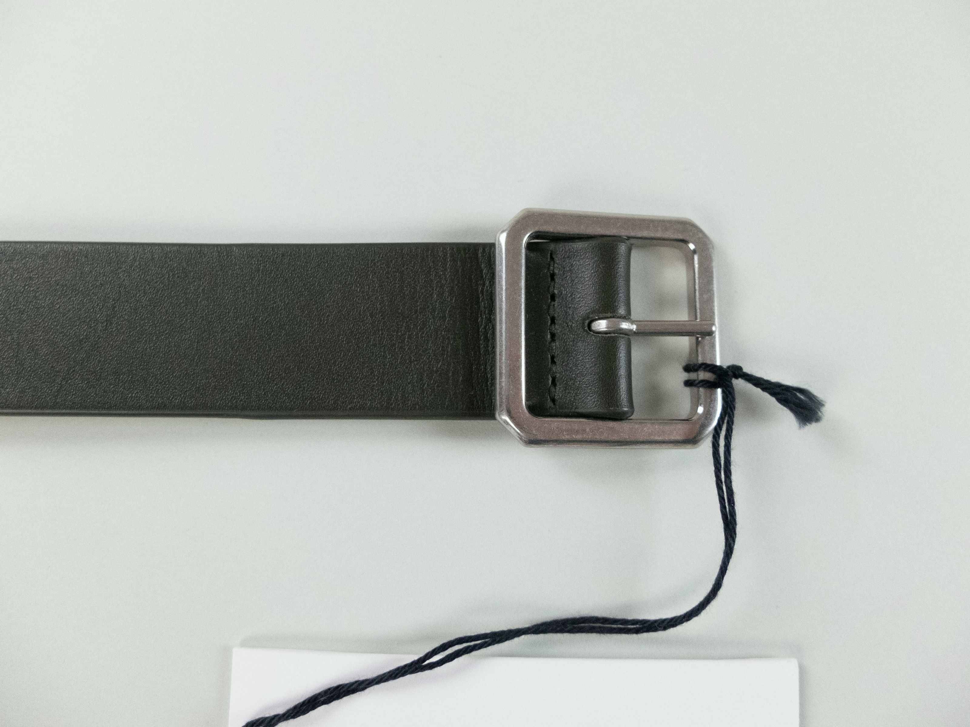 Bottega Veneta BOTTEGA VENETA dark green kiwi reversible leather belt 90 Size 36 - 3 Thumbnail