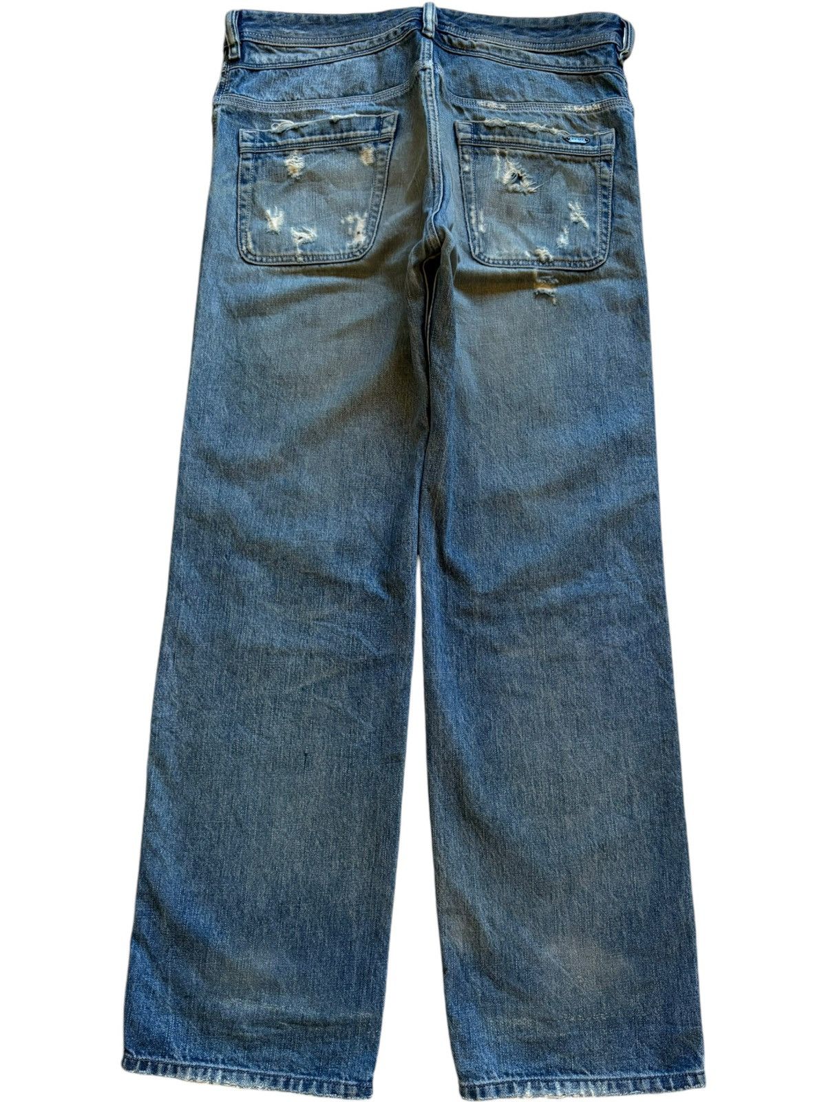 Diesel Vintage Diesel Faded Blue Wash Distressed Baggy Jeans Size US 34 / EU 50 - 2 Thumbnail