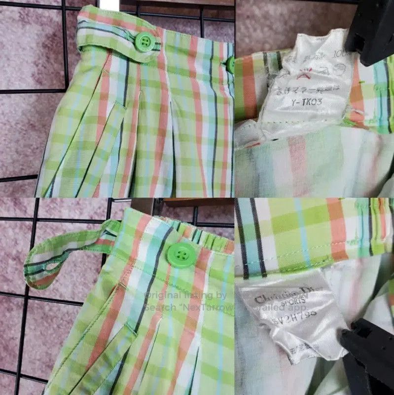 Dior Dior Green Cotton Plaid Summer Shorts . Size 27" / US 4 / IT 40 - 3 Thumbnail