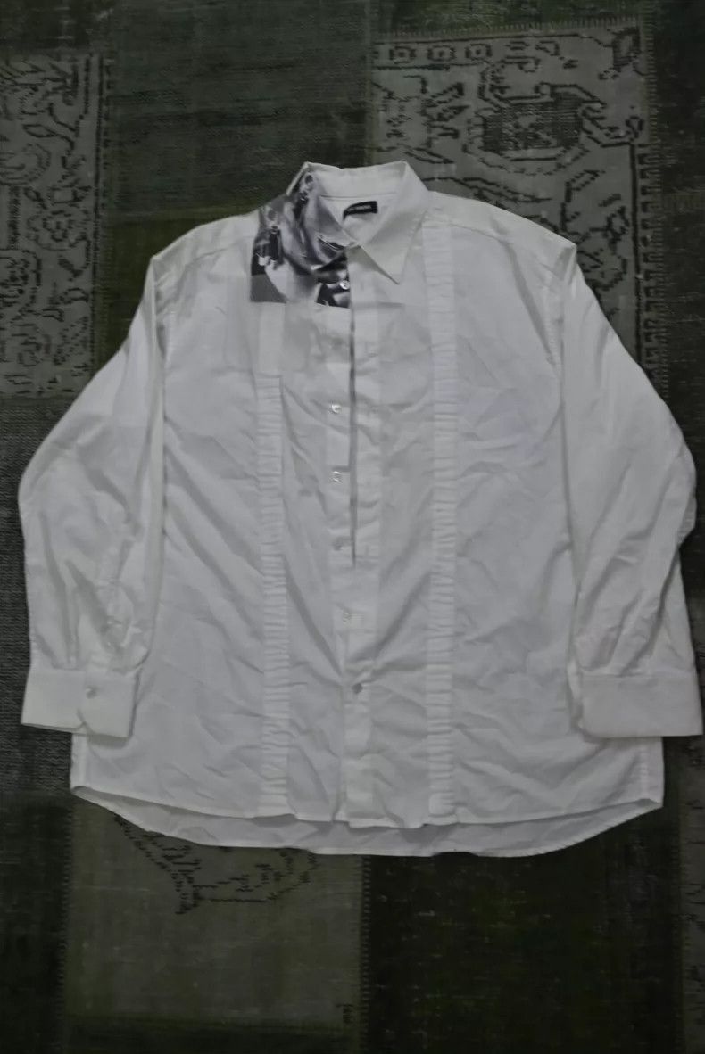 White Raf Simons Shirt with Graphic Detail-2505