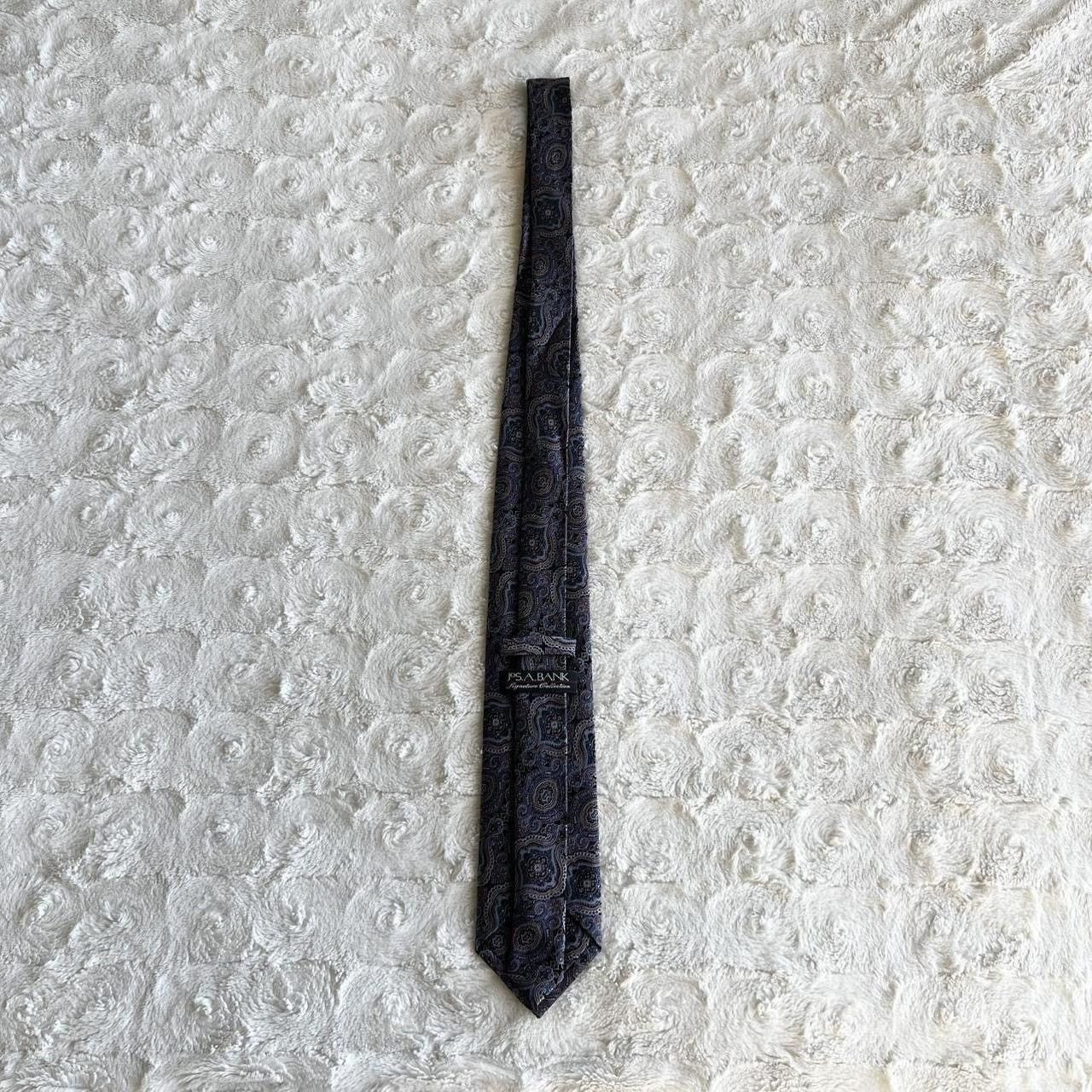 Jos. A. Bank Vintage Jos A Bank Necktie Mens Blue Silk Paisley Geometric Size ONE SIZE - 6 Thumbnail