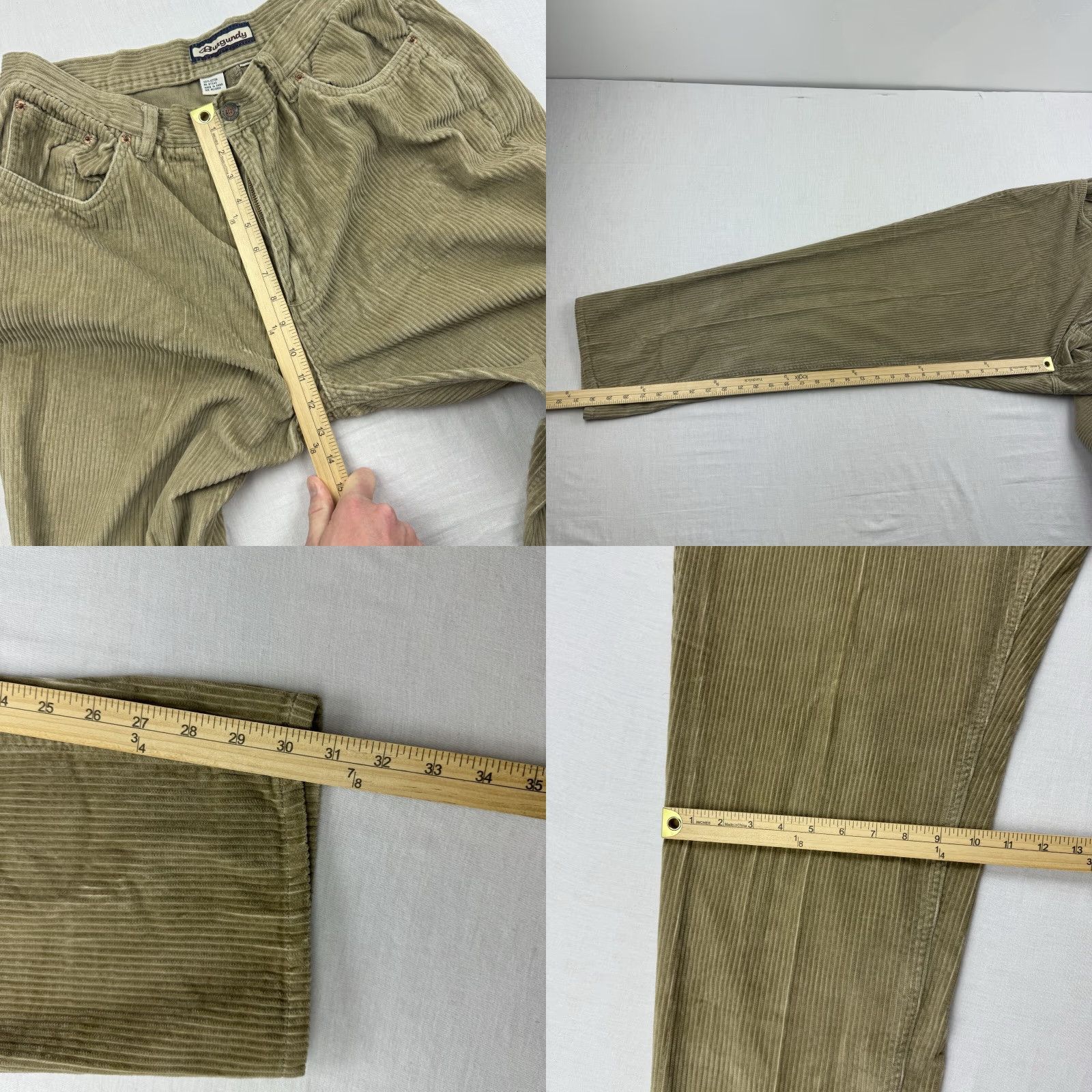 Vintage Vintage 212 Degree Burgundy Corduroy Pants Adult 38x32 Tan Baggy Skater Y2K Size US 38 / EU 54 - 8 Thumbnail