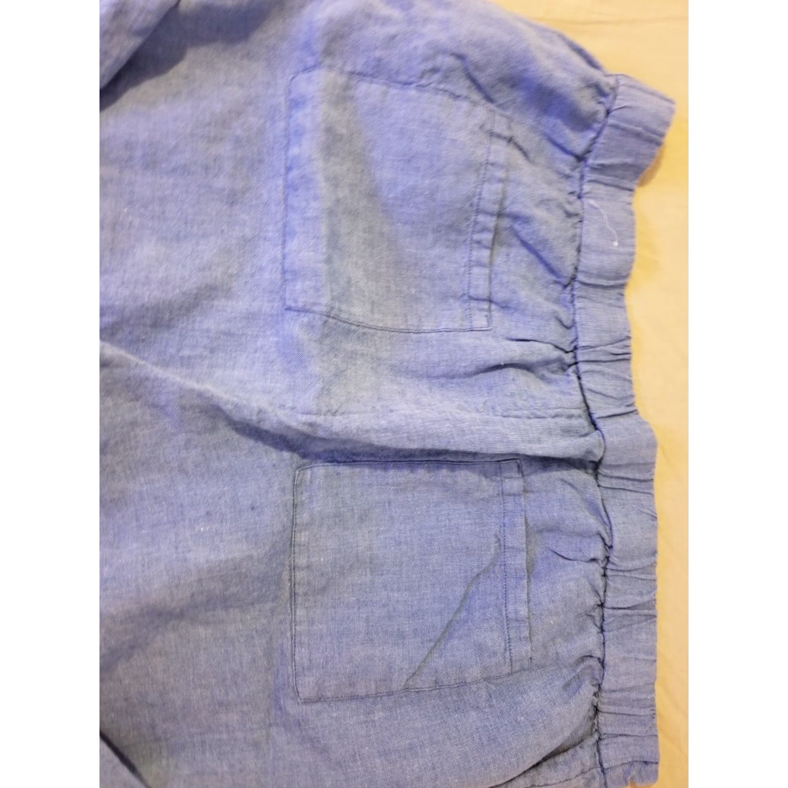 Vintage Womens Chico's Linen Dress Pants 3R Blue Slack Trouser Dress Pants Womens 3R Blue Chico's Linen Pants Size 26" / US 2 / IT 38 - 2 Thumbnail