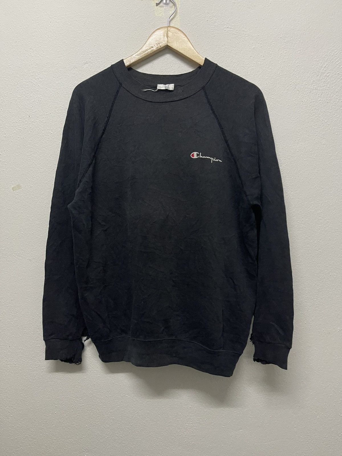 Champion × Vintage 80s -90s CHAMPION DISTRESSED SWEATSHIRT HANES TAG Size US L / EU 52-54 / 3 - 1 Thumbnail