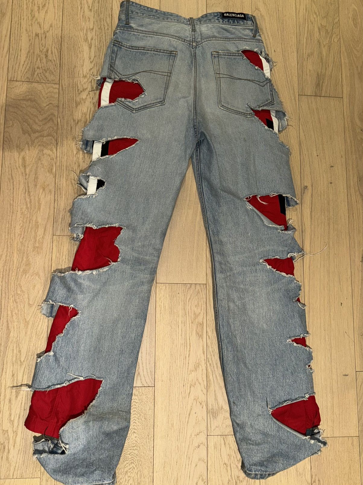 Balenciaga Balenciaga AW21 Slashed Jeans MEN 29-32 Size US 26 / EU 42 - 2 Thumbnail
