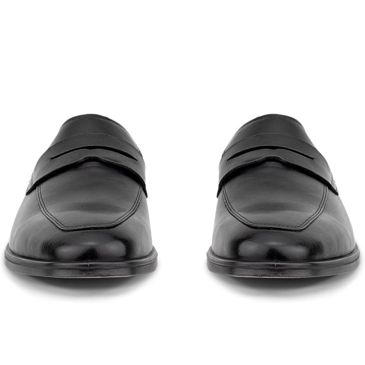 Ecco ECCO MEN'S 48 QUEENSTOWN GENUINE LEATHER BLACK PENNY LOAFER Size US 14 / EU 47 - 5 Thumbnail