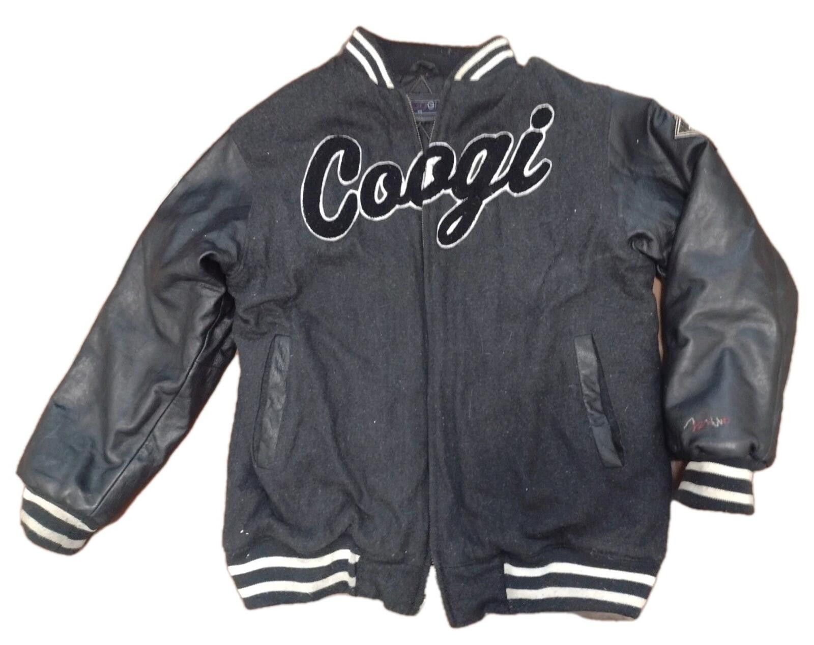 Coogi COOGI XXL Varsity Jacket Rainbow Stitch Script Logo Black Size US XXL / EU 58 / 5 - 1 Thumbnail