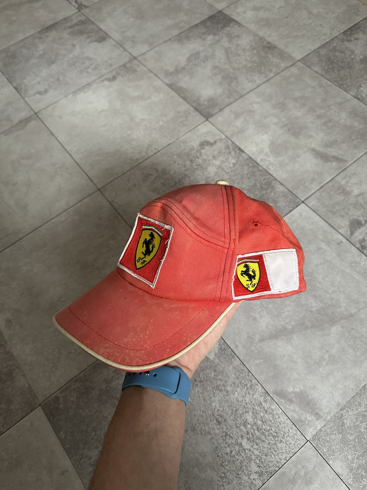 Ferrari Vintage Ferarri x Fila F1 Racing Faded Official License Cap Size ONE SIZE - 4 Thumbnail
