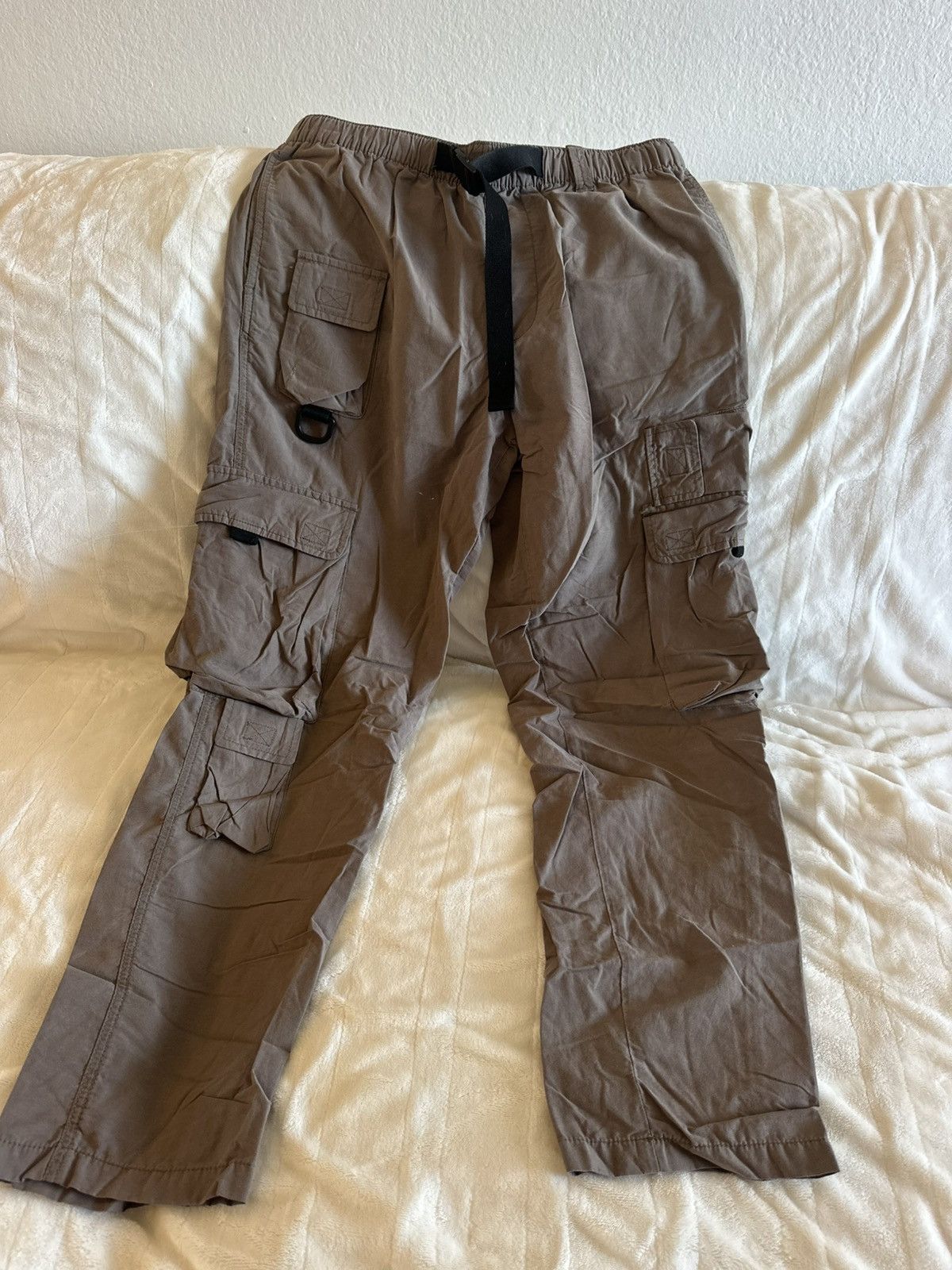 Urban Outfitters Urban Outfitters Grey Tan Jogger Tactical Pants with Pockets Size US 32 / EU 48 - 4 Thumbnail