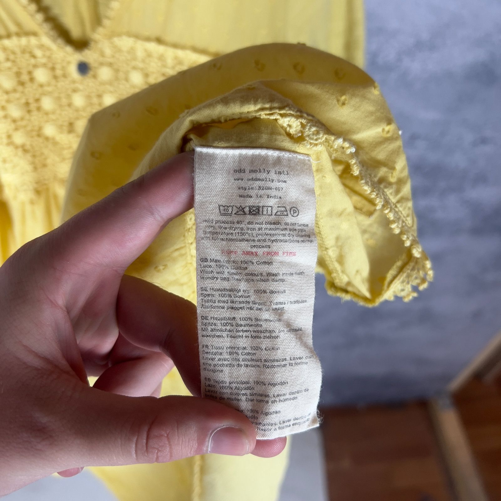 Odd Molly Odd Molly Women’s Dress Size 4 Yellow V-Neck Short Sleeve` Size S / US 4 / IT 40 - 6 Thumbnail