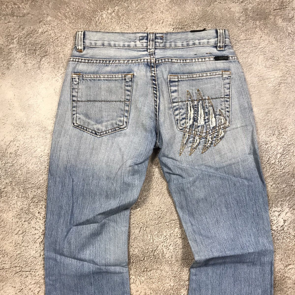 Vintage Vintage 90s Iceberg Distressed Flared Jeans Grunge Japan 28 Size 28" / US 6 / IT 42 - 5 Thumbnail