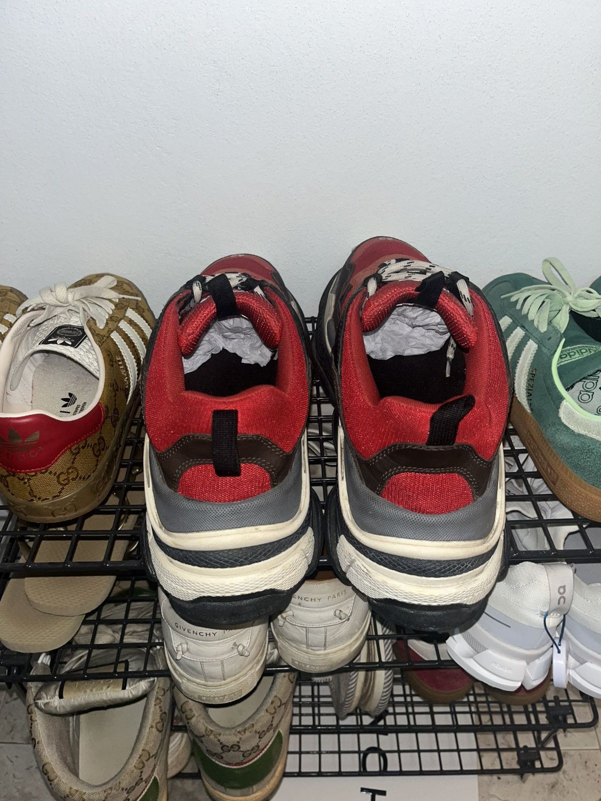 Balenciaga Balenciaga Triple S Red Black ‘Bred’ (Pre-Distressed) 2018 Size US 10 / EU 43 - 3 Thumbnail