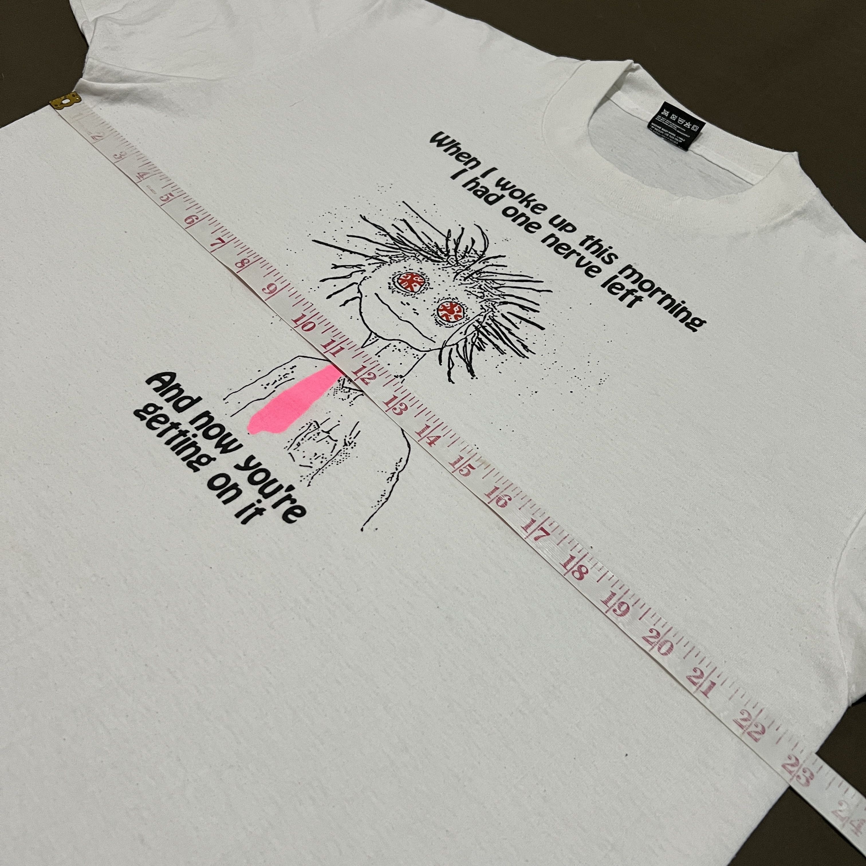 Vintage Vintage 90s I Had One Nerve Left Funny Humor Tee XL Size US XL / EU 56 / 4 - 6 Thumbnail