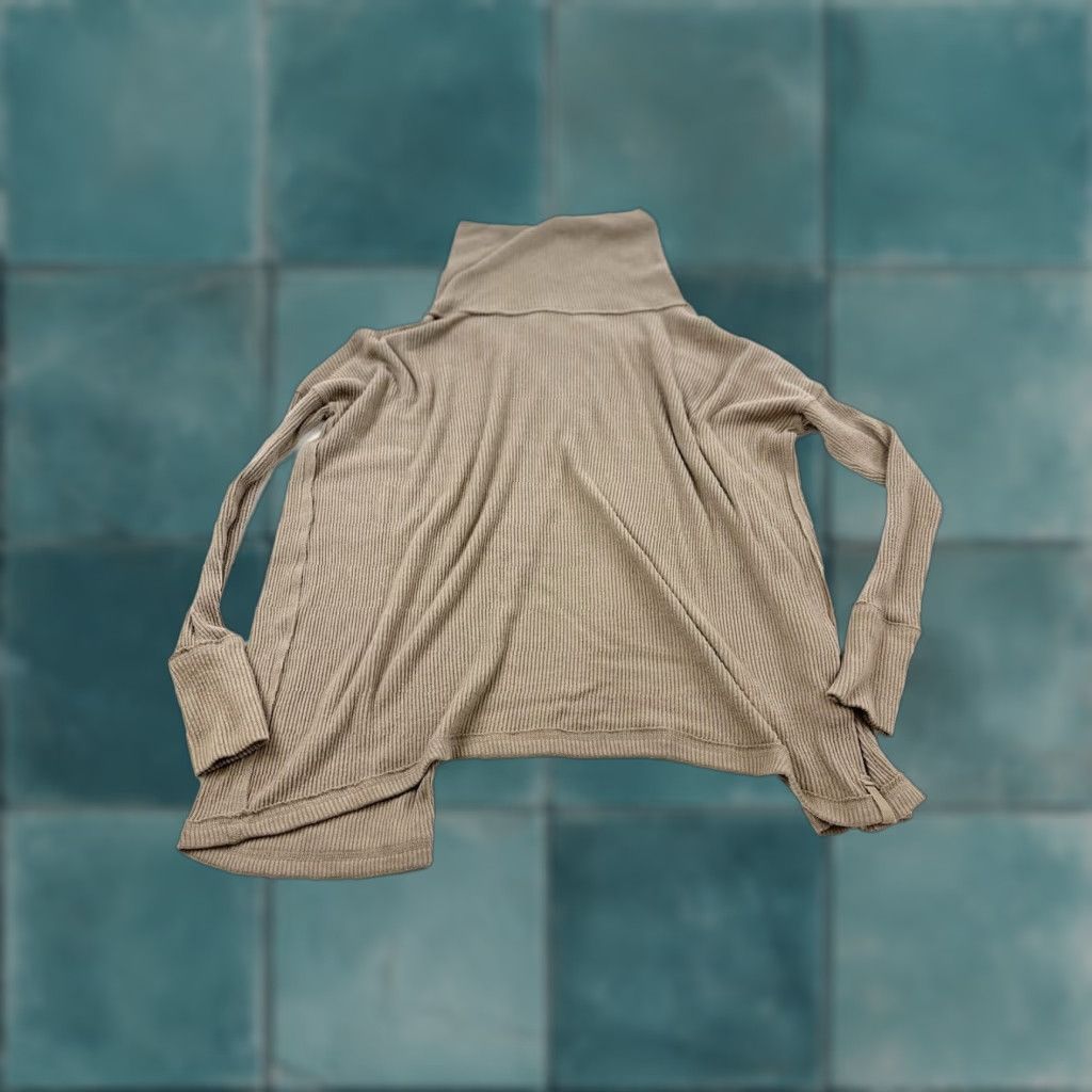 Free People We The Free Free People Top Women’s XS Beige Open Back Turtleneck Sweater Boho Size XS / US 0-2 / IT 36-38 - 1 Thumbnail