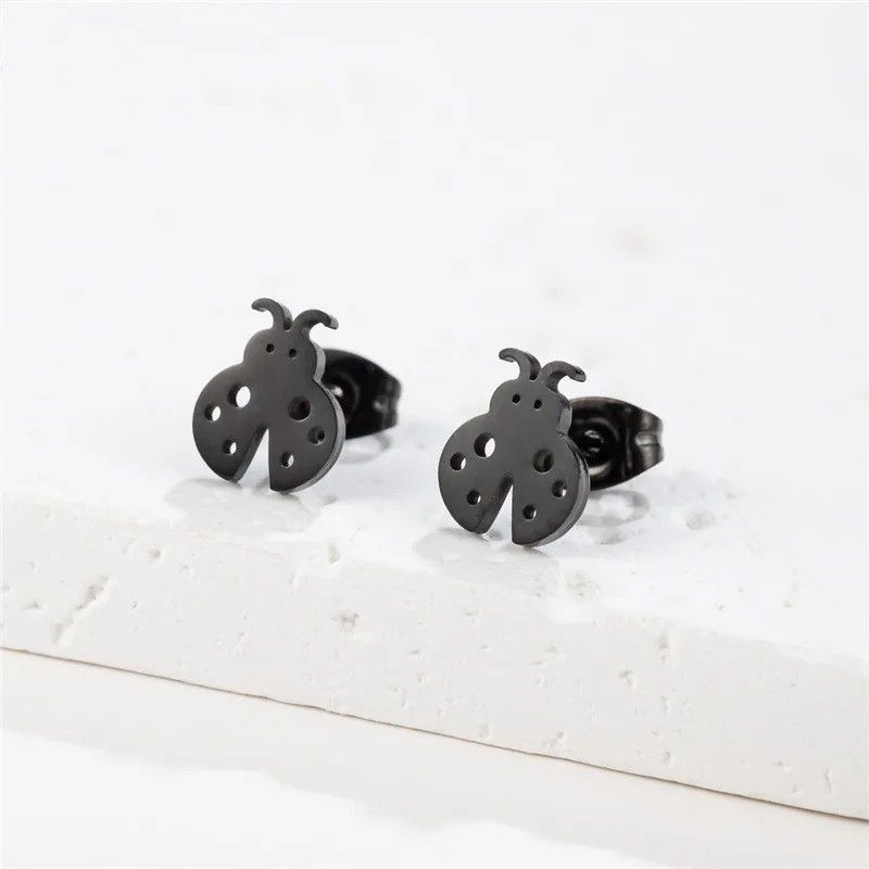 Jewelry Ladybird Mini Stud Earrings Charm Earring Gift Size ONE SIZE - 1 Preview