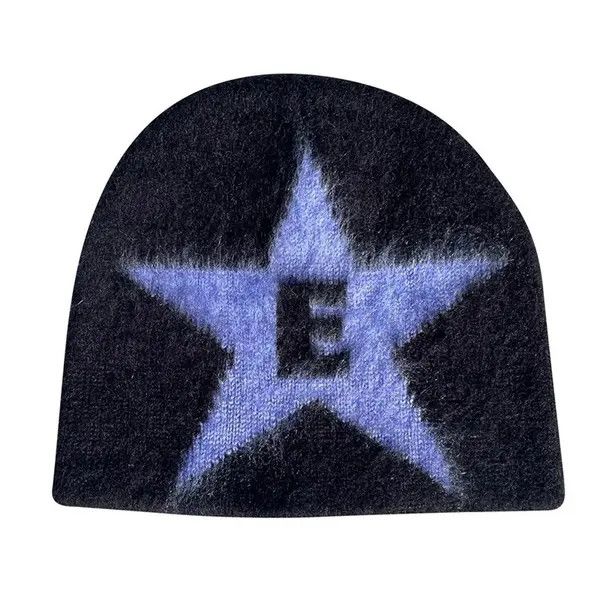 Japanese Brand Y2K Hat Star Jacquard Knitted Hat Size ONE SIZE - 1 Thumbnail