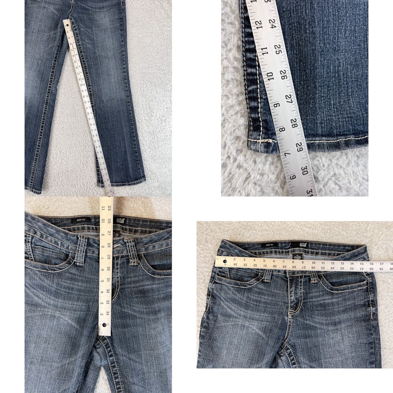 Vintage A New Approach Jeans Womens 6 Blue Bootcut Western Embroidered Pants Size 28" / US 6 / IT 42 - 8 Thumbnail