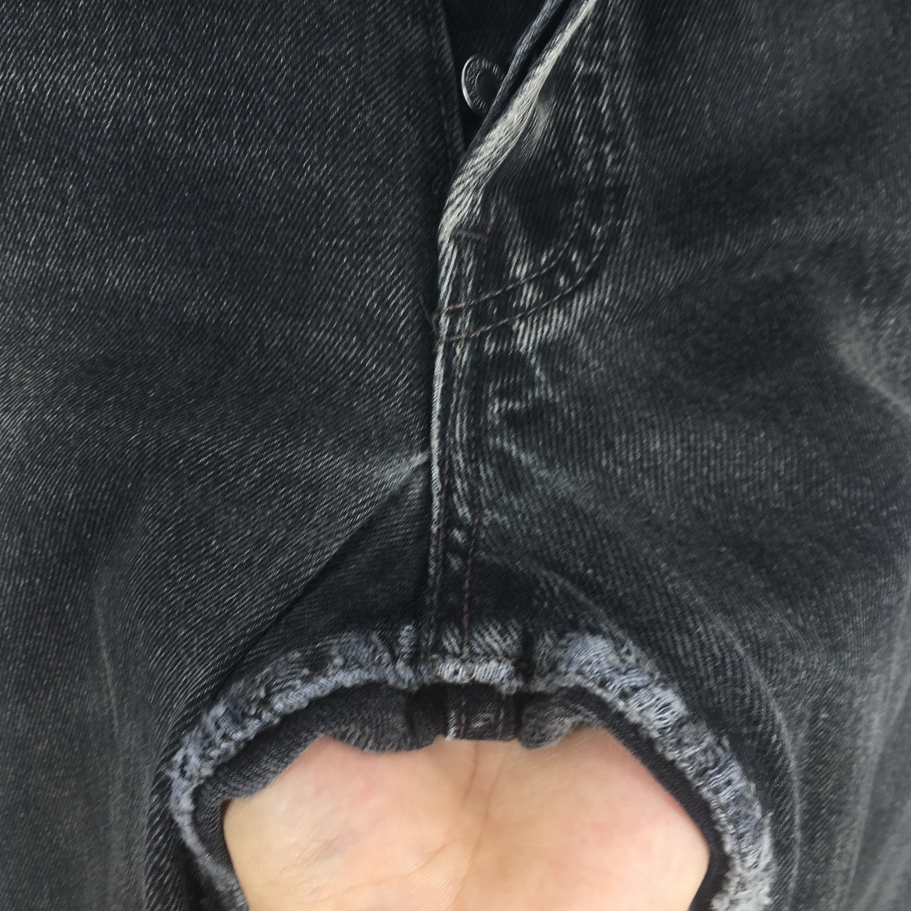 Levi's Size 29x29.5 Vintage 90s Levi's 501 Faded Black Jeans S728 Size US 29 - 7 Thumbnail