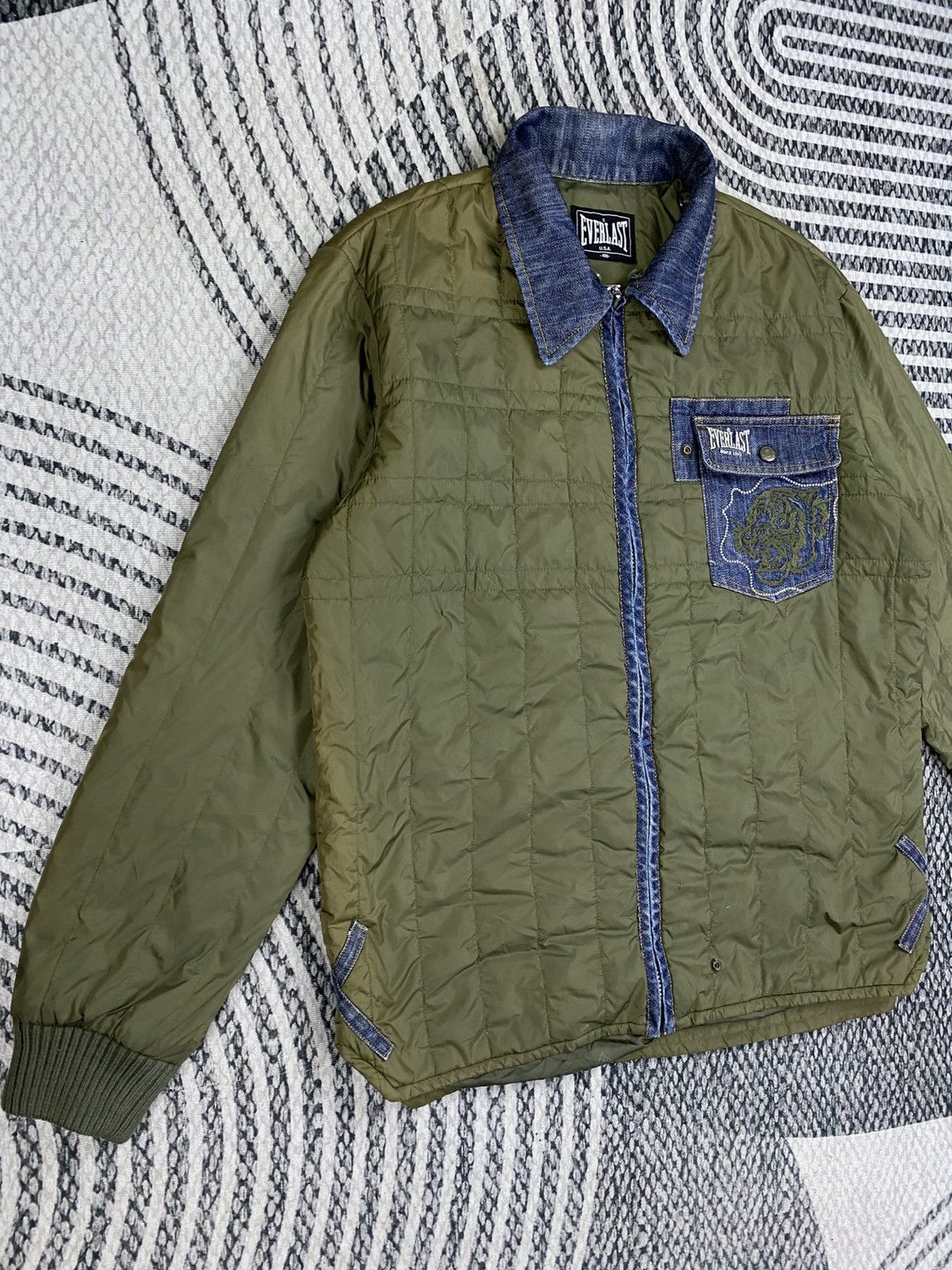 Everlast Vintage Everlast Puffer Quilted Green Zip-Up Jacket Size US M / EU 48-50 / 2 - 3 Thumbnail