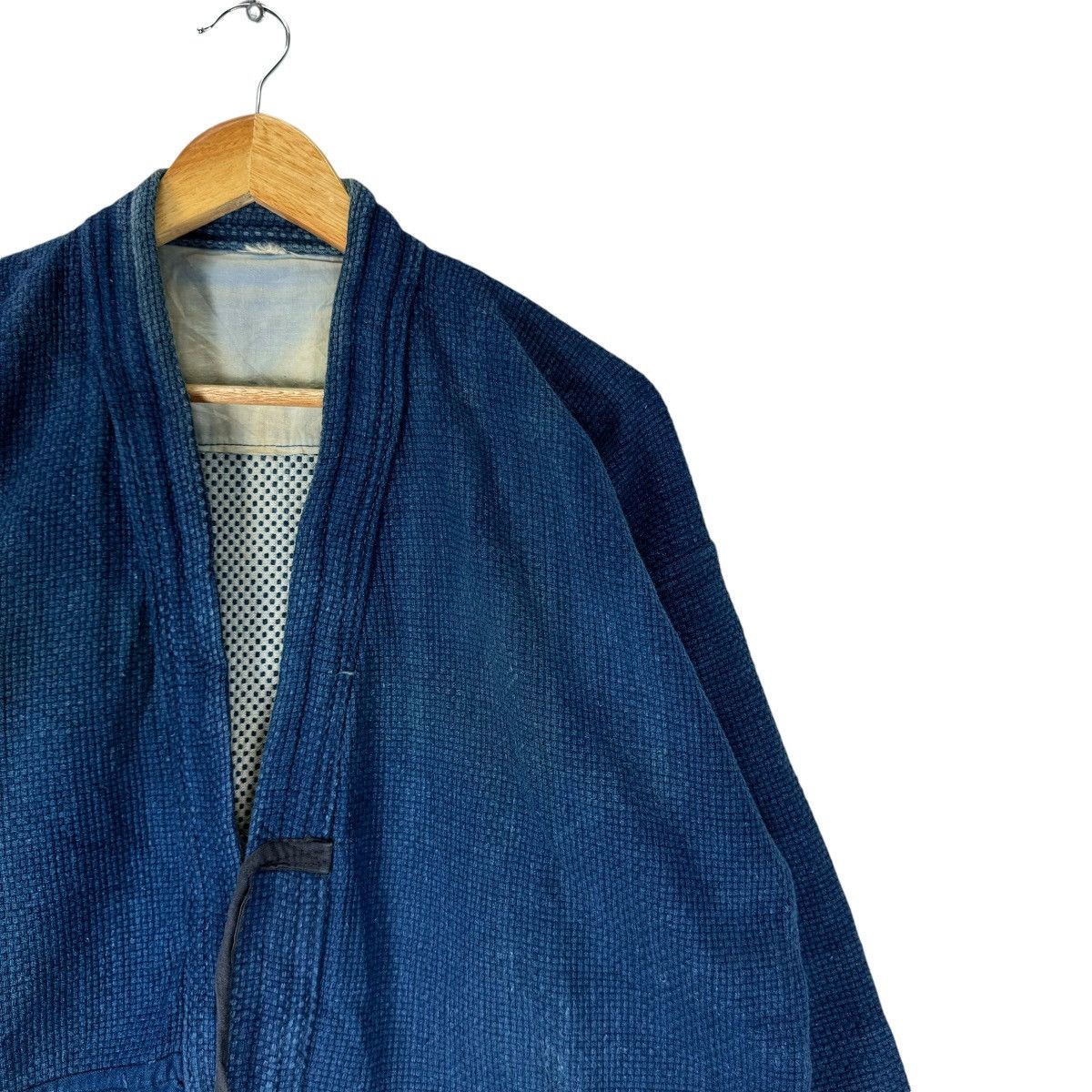 Indigo × Japanese Brand × Kiriko Made 🌟Indigo Noragi Sashiko Kendo Era Boro Size US M / EU 48-50 / 2 - 3 Thumbnail
