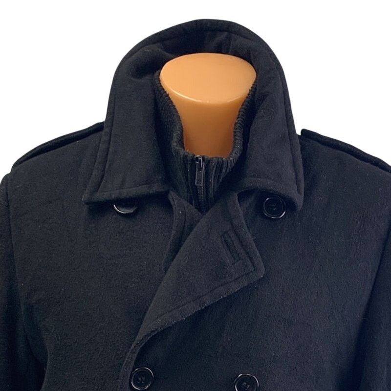 Haggar Haggar Mens Large Collared Lined Wool Blend Winter Coat Size US L / EU 52-54 / 3 - 2 Thumbnail