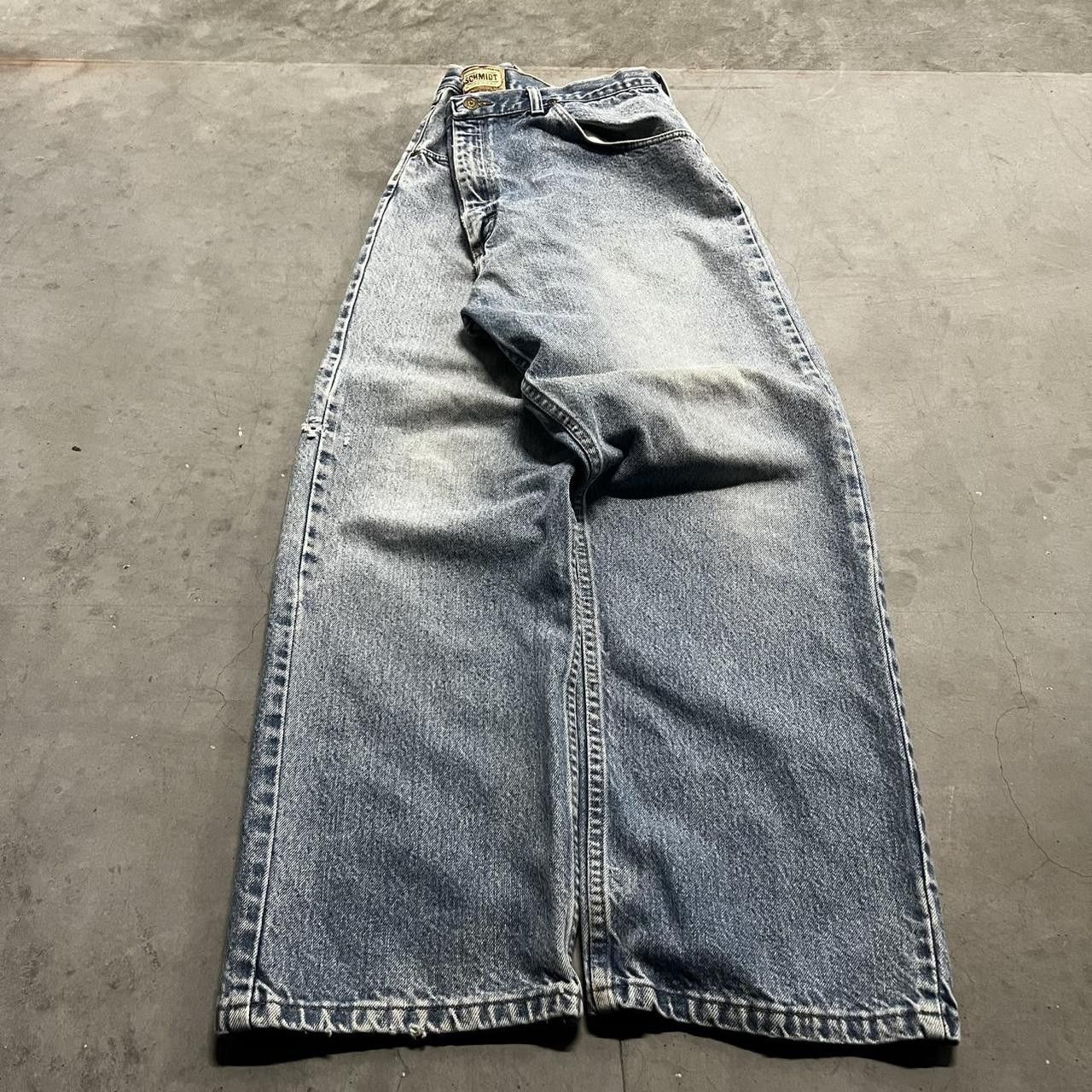 Japanese Brand × Vintage Vintage Y2K/2000s Baggy Skater Style Light Wash Denim Jeans! Size US 38 / EU 54 - 3 Thumbnail