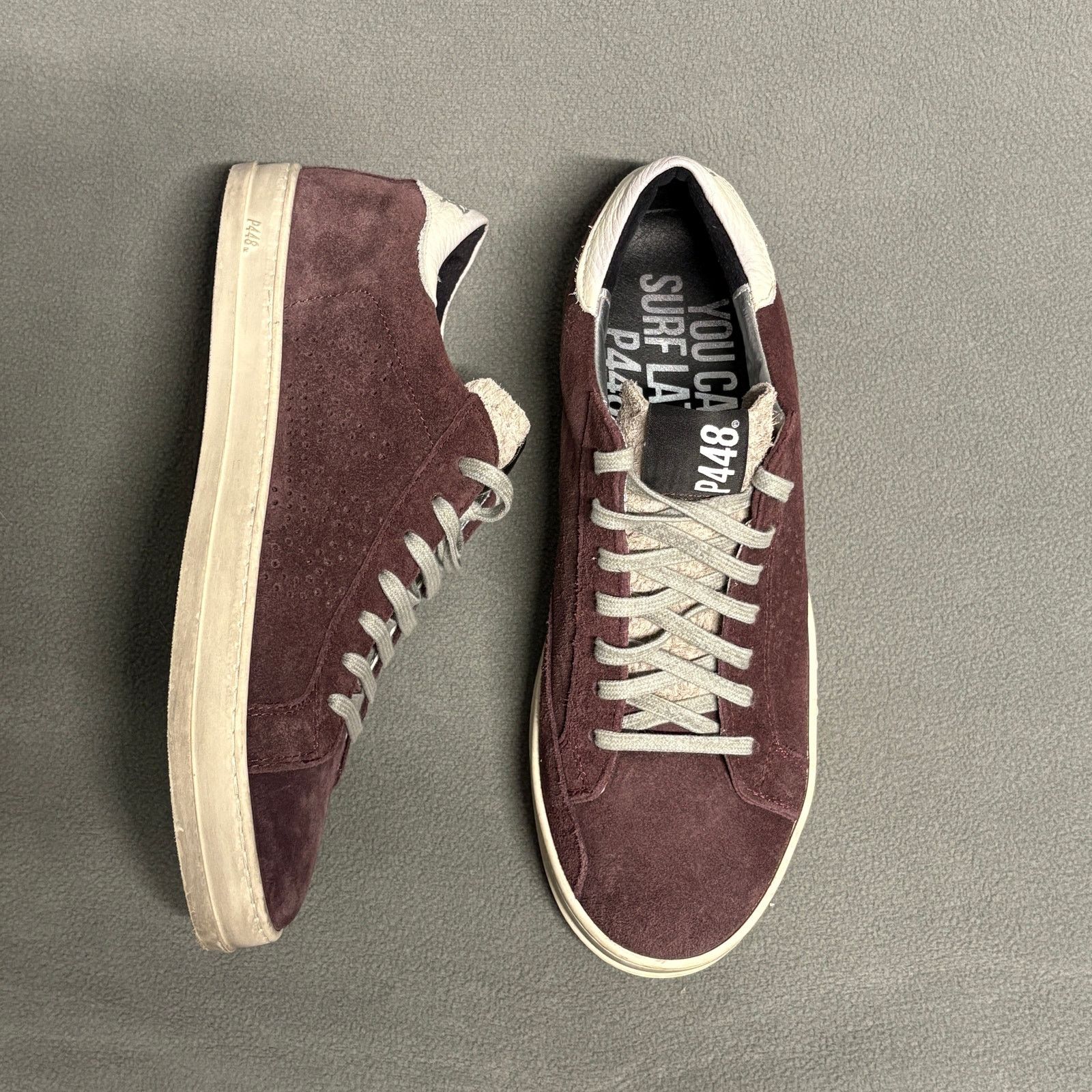 P448 P448 John Plum Purple Low Top Suede Sneakers Size 39 8.5US Size US 8.5 / IT 38.5 - 2 Thumbnail
