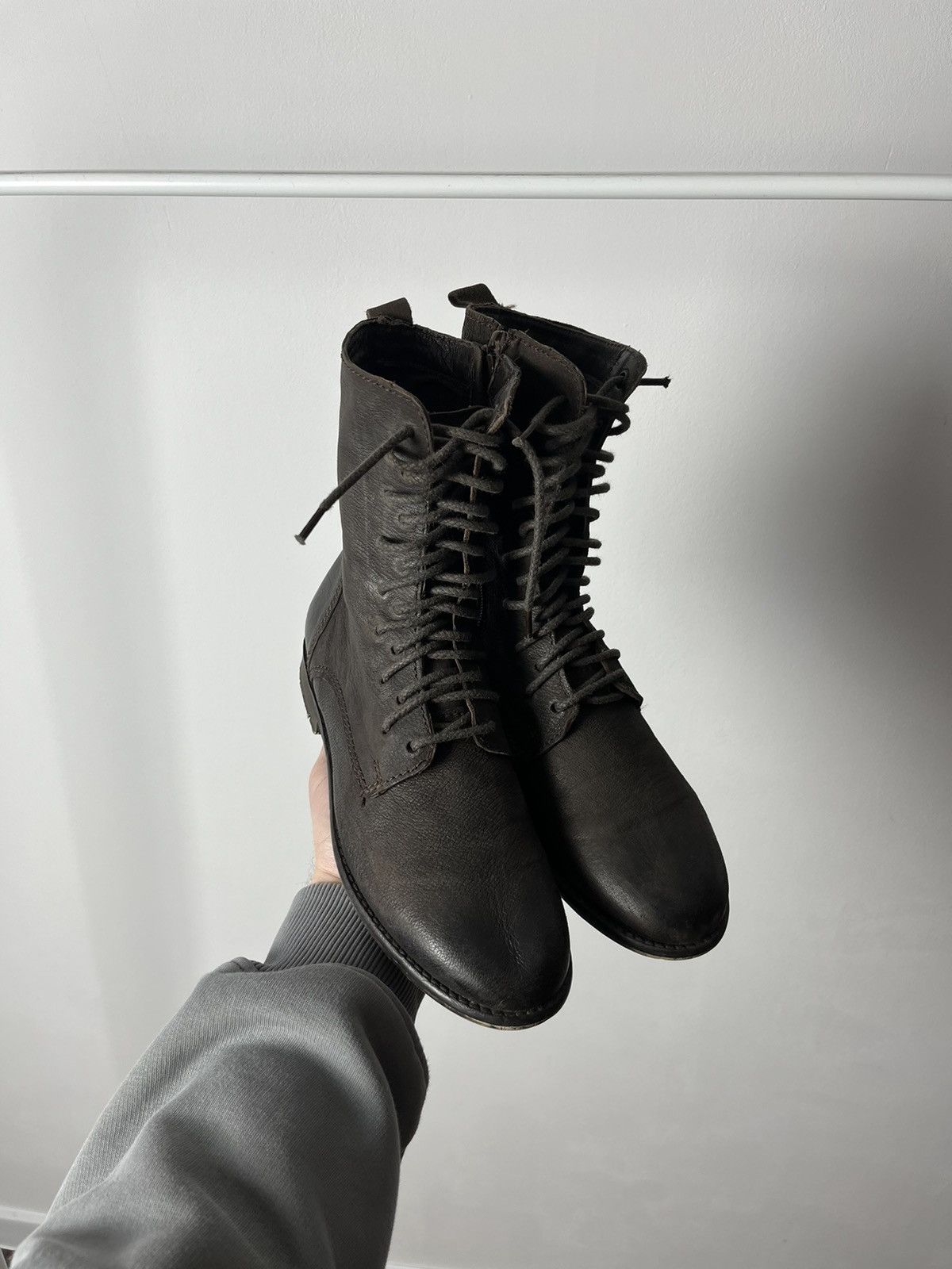 Japanese Brand × Vintage Vintage Avant-Garde Leather Lace-Up Biker Women’s Boots US 7 Size US 7 / IT 37 - 4 Thumbnail