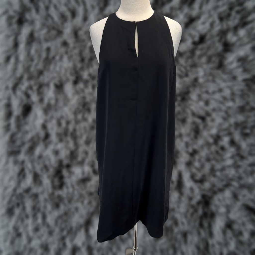 Loft NEW! Ann Taylor LOFT Dress Women Large Black Halter Swing Sleeveless Cocktail Size L / US 10 / IT 46 - 1 Thumbnail