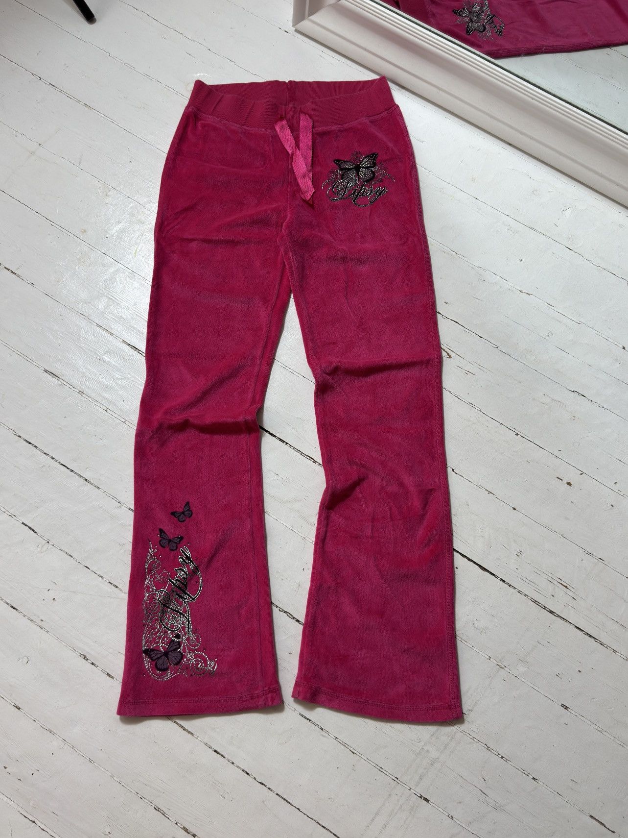 Other VINTAGE LIPSY VELOUR 2000s PINK PANTS Size 28" / US 6 / IT 42 - 4 Thumbnail