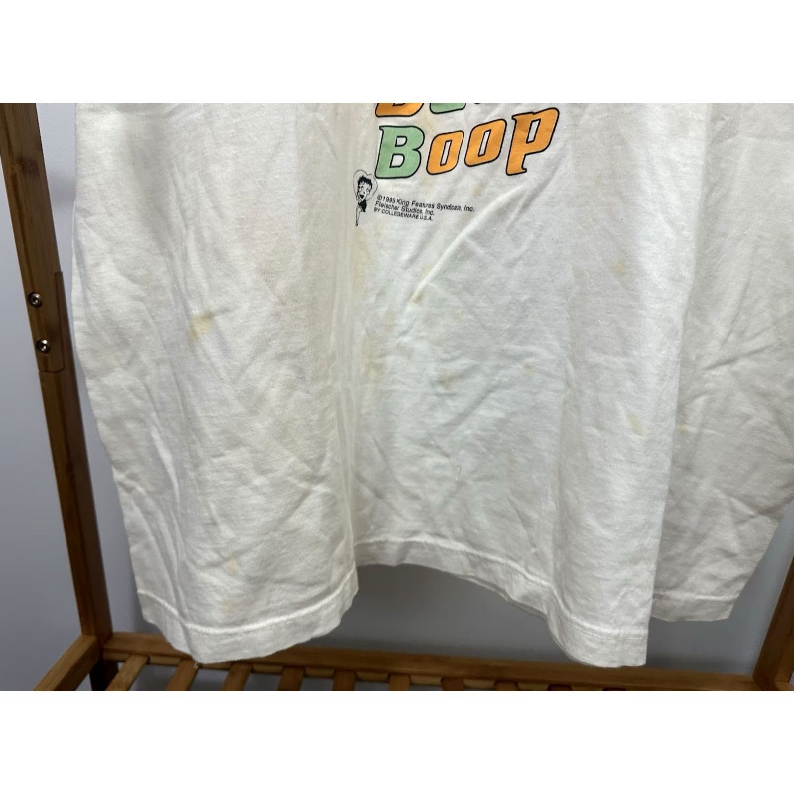 Vintage VTG Betty Boop Pudgy Bimbo Heart Cute Kawaii Baggy Syndicate T-Shirt Size XXXL Men's White Shirt 3XL Shoes? Size US XXL / EU 58 / 5 - 7 Thumbnail