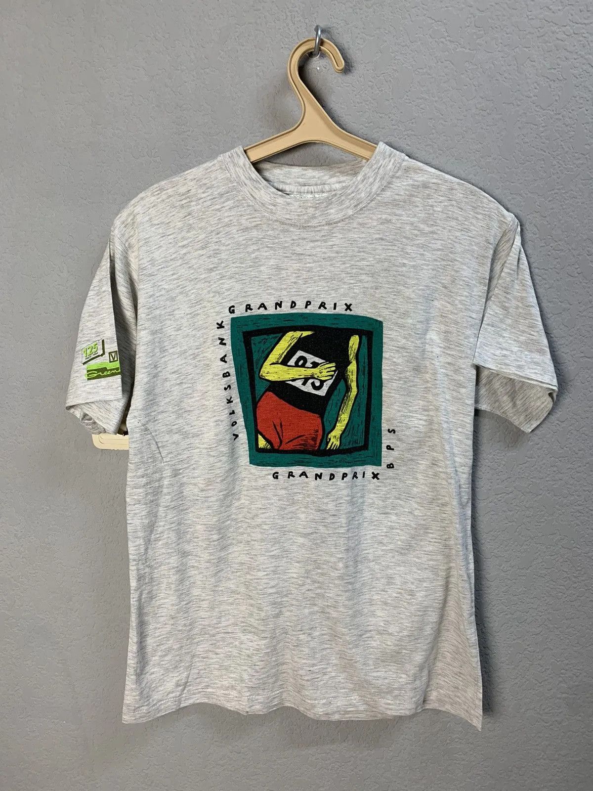 Vintage 1994 Vintage BPS t-shirt Run Running Grandprix Volksbank Size US M / EU 48-50 / 2 - 2 Thumbnail
