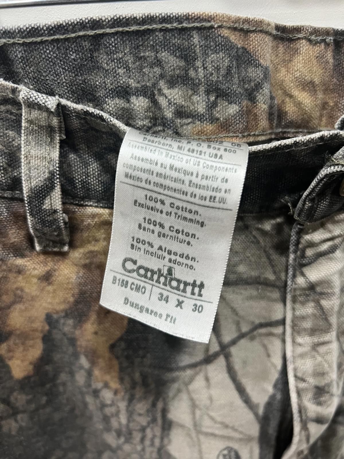 Carhartt 00s Mossy Oak Leather Patch Carhartt Dungree Fit 34 Size US 34 / EU 50 - 3 Thumbnail