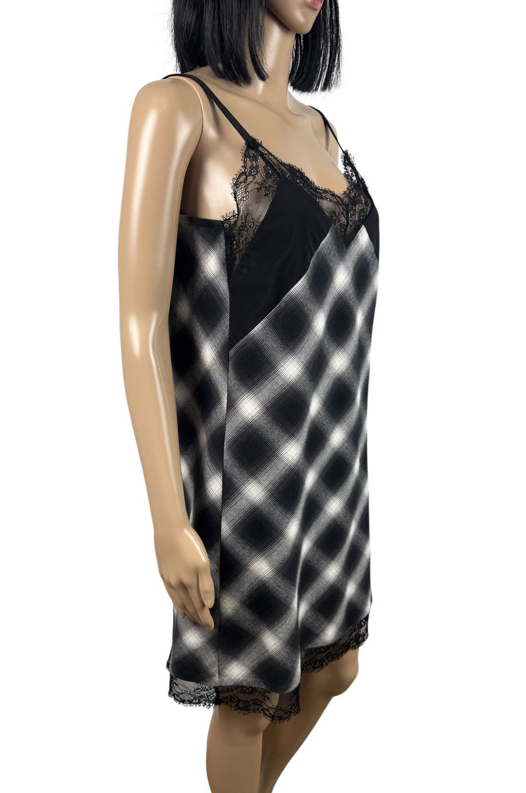 Maje Maje Plaid Cotton Grunge Babydoll Mini Slip Strappy size 3 Size L / US 10 / IT 46 - 4 Thumbnail