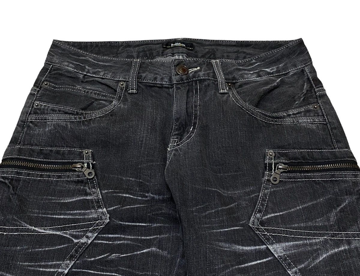 If Six Was Nine Rare Design Vintage Japanese Brand Double Focus Jeans 2000s Size US 32 / EU 48 - 3 Thumbnail