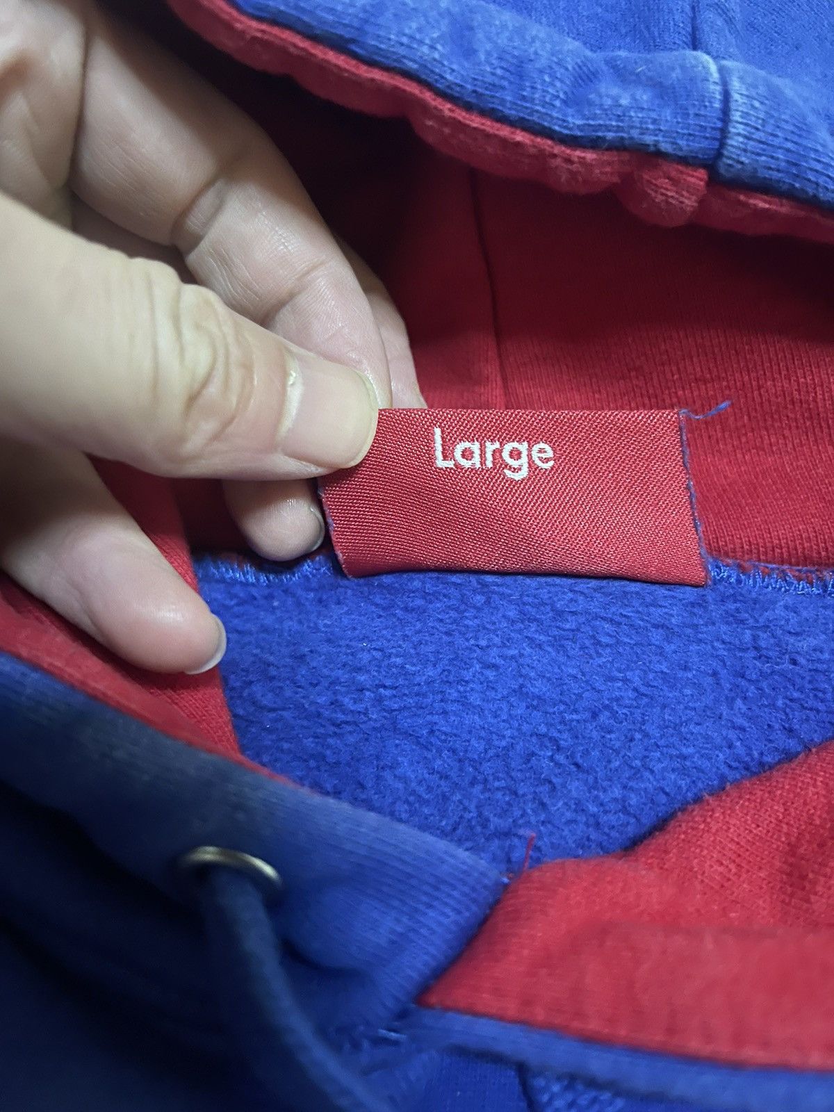 Supreme Supreme ss18 side line hooded sweatershirt red blue Size US L / EU 52-54 / 3 - 4 Thumbnail