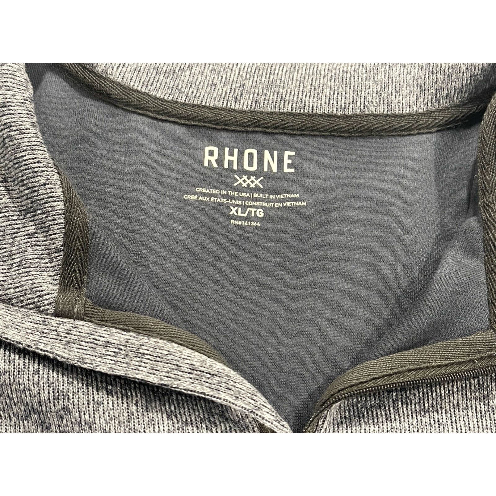 Rhone Rhone Gray Sweater 1/4 Zip Polyester Pullover Mens XL Size US XL / EU 56 / 4 - 2 Thumbnail