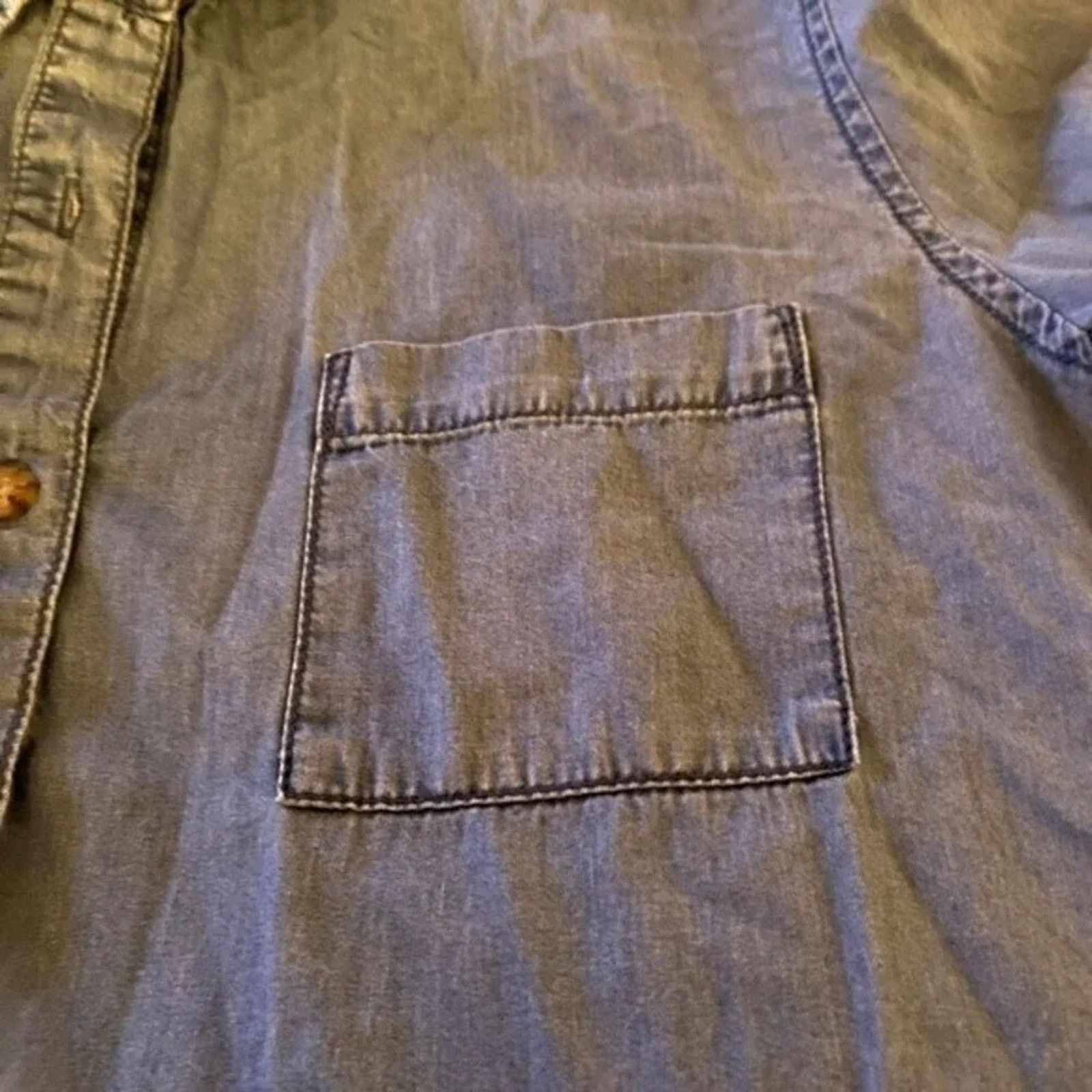 The Unbranded Brand Davina denim button up shirt. Size XXL / US 16-18 / IT 52-54 - 3 Thumbnail