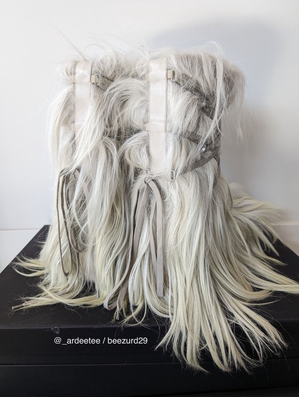 Moncler × Rick Owens *NEW* FUR BIGROCKS BOOTS ACID DEGRADE Size US 10 / EU 43 - 7 Thumbnail