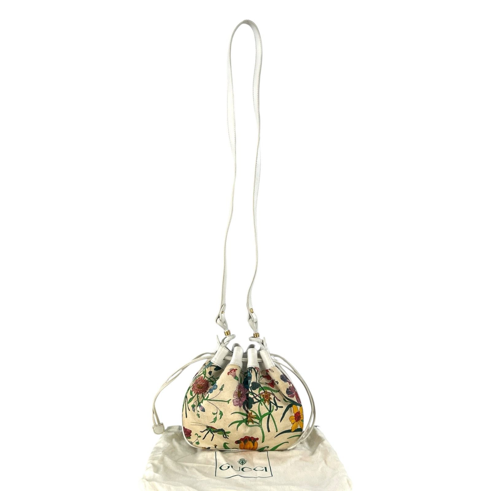 Gucci Gucci Vintage Flora Drawstring Crossbody Bag Size ONE SIZE - 3 Thumbnail